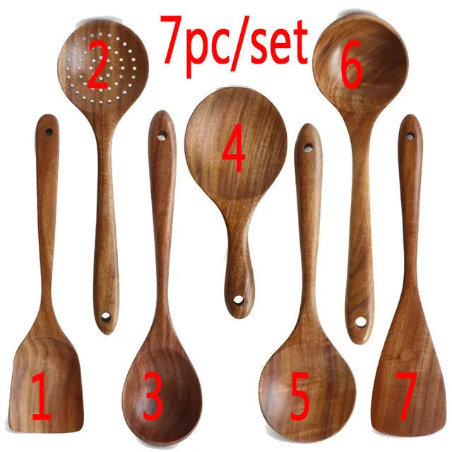 7-Piece Wooden Serving Set