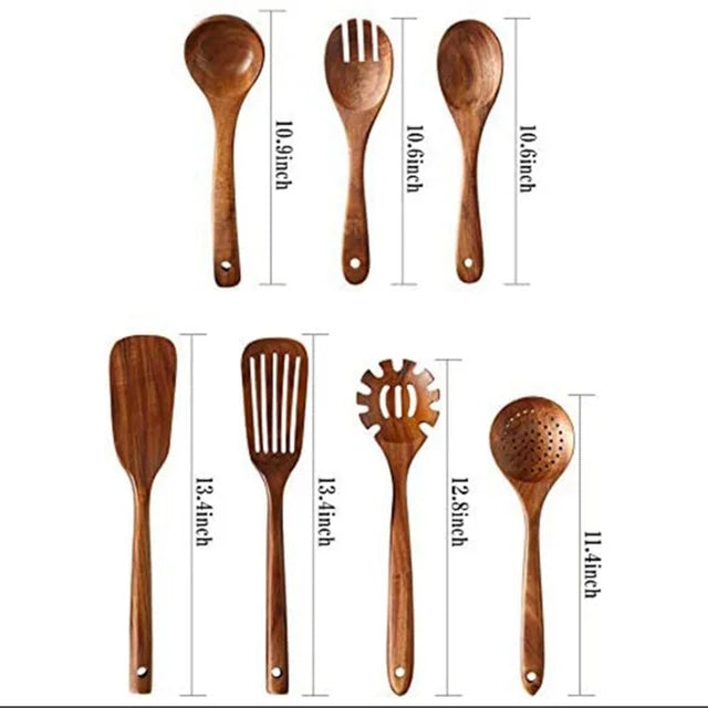 7-Piece Wooden Serving Set