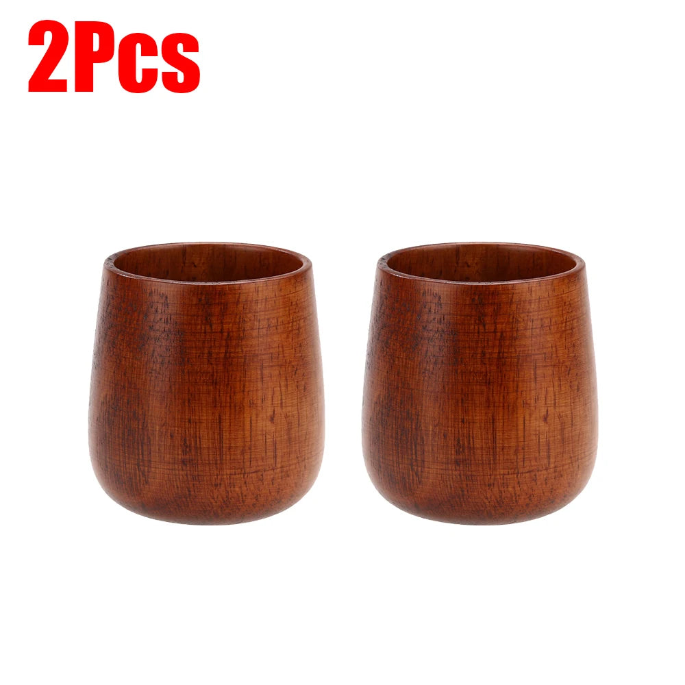 1-5Pcs Wooden Cups Primitive Handmade Natural Jujube Wooden Cup Mug Breakfast Beer Milk Drinkware Product Kitchen Accessories