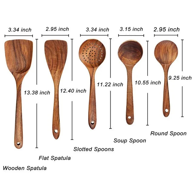 7-Piece Wooden Serving Set
