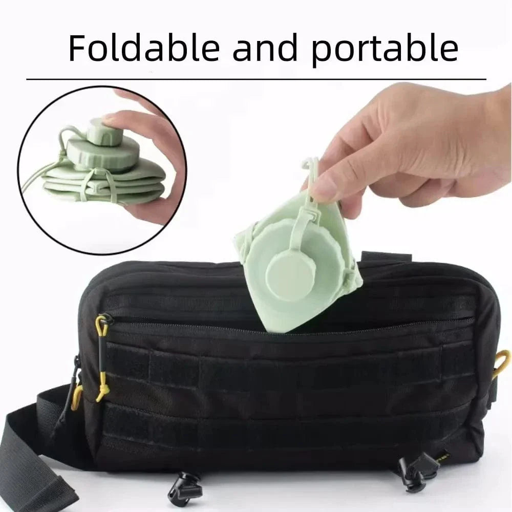 Collapsible Silicone Water Bottle - 600ml