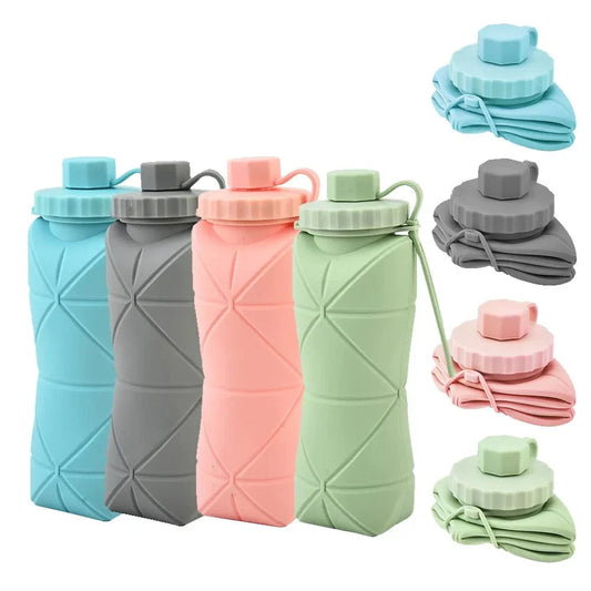 Collapsible Silicone Water Bottle - 600ml