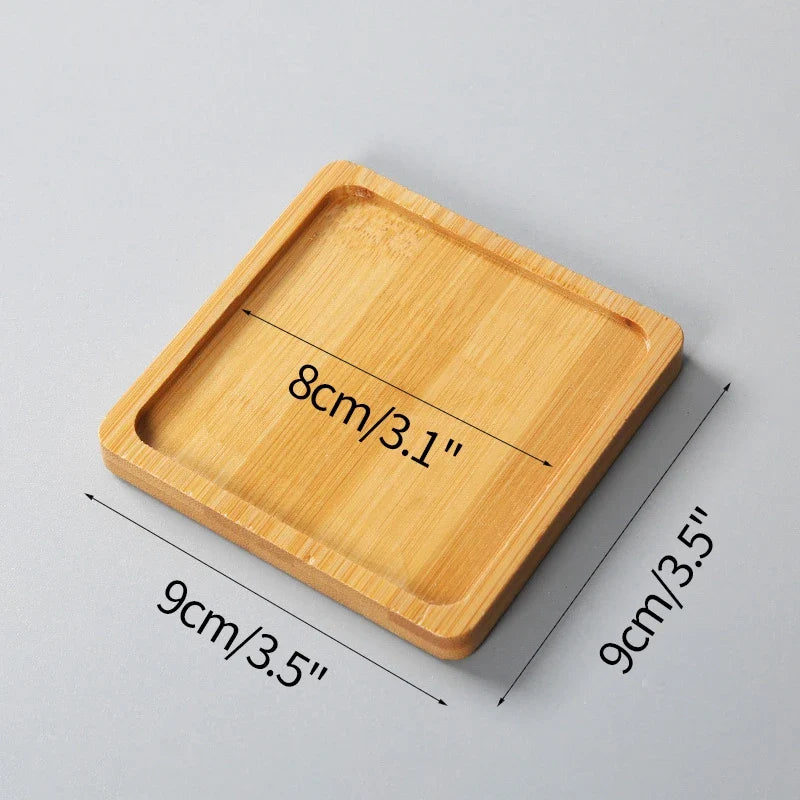 Eco Friendly Mini Bamboo Tray For Cups And Coasters