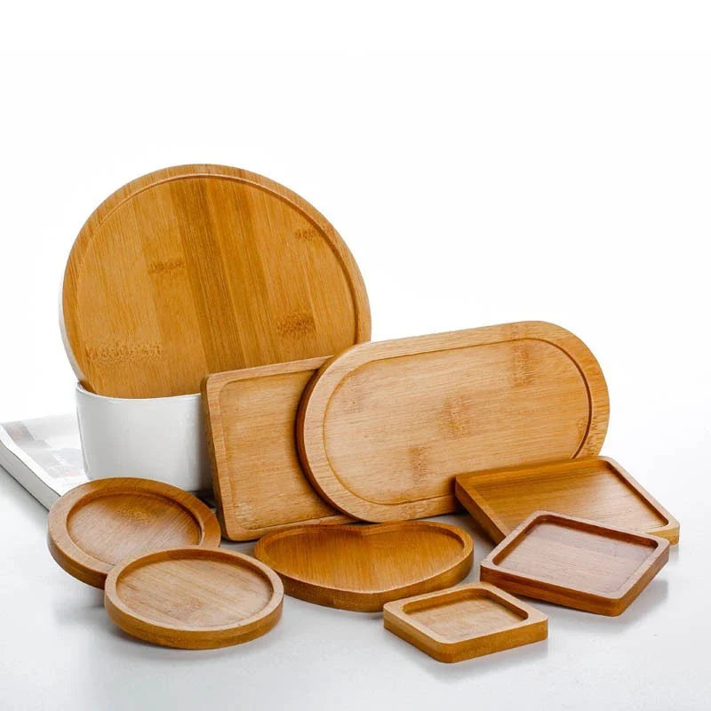 Eco Friendly Mini Bamboo Tray For Cups And Coasters