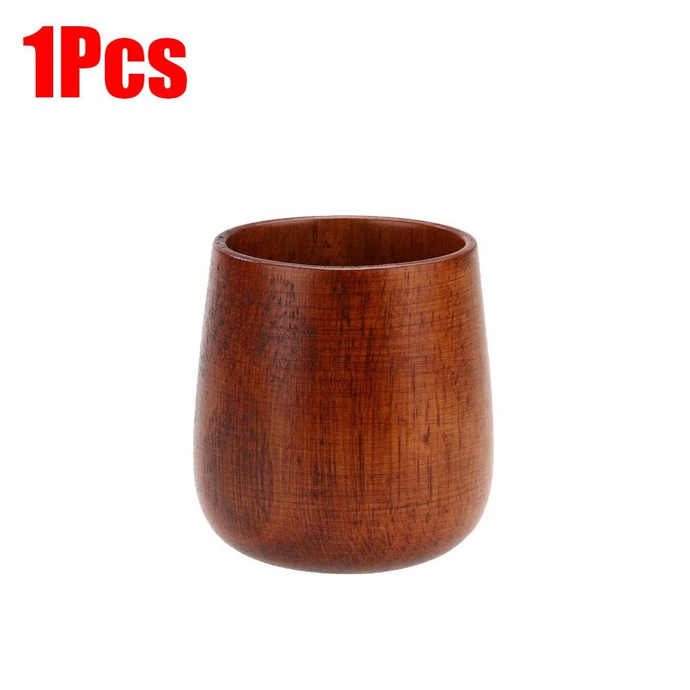1-5Pcs Wooden Cups Primitive Handmade Natural Jujube Wooden Cup Mug Breakfast Beer Milk Drinkware Product Kitchen Accessories