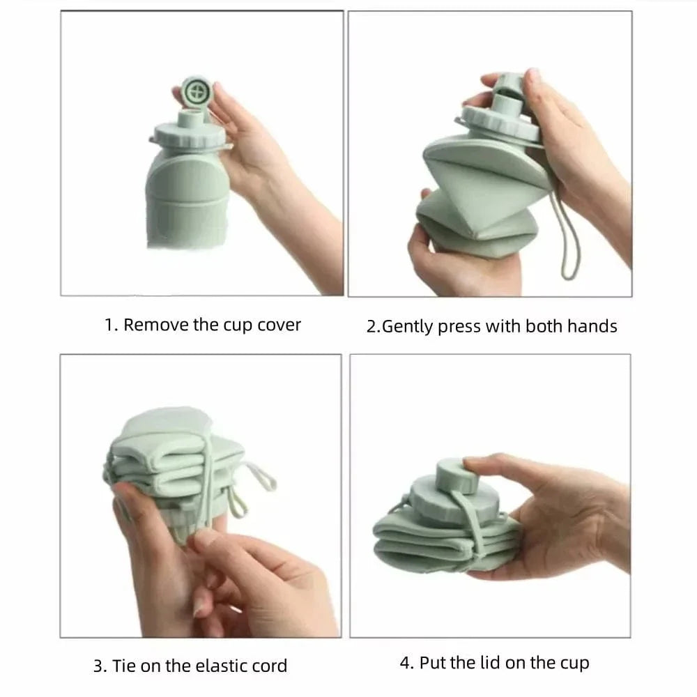 Collapsible Silicone Water Bottle - 600ml