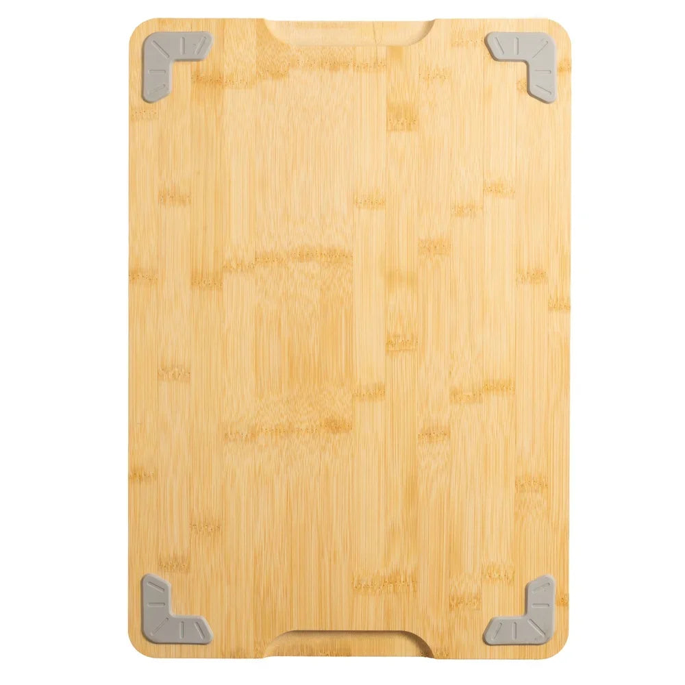 Non-Slip Bamboo Cutting Board with Juice Groove Durable Eco-Friendly Kitchen