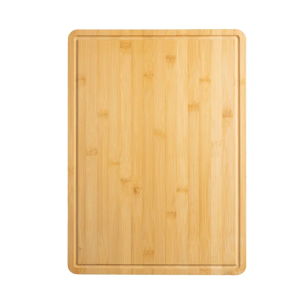 Non-Slip Bamboo Cutting Board with Juice Groove Durable Eco-Friendly Kitchen