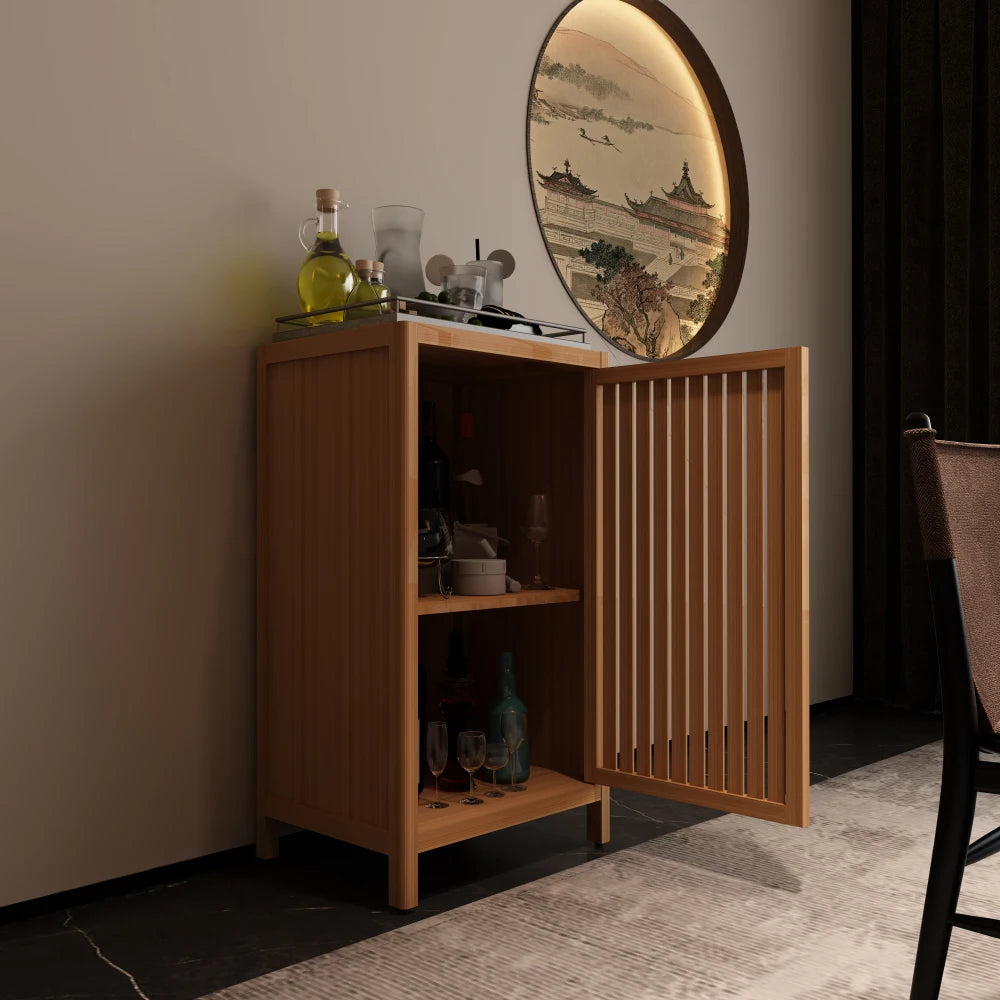 Bathroom Bamboo Storage Cabinet